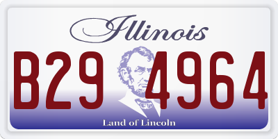 IL license plate B294964