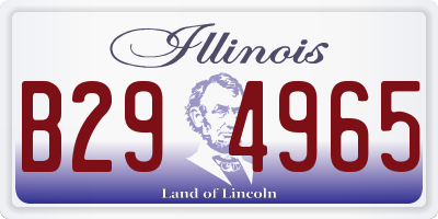 IL license plate B294965