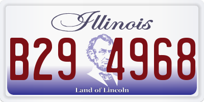 IL license plate B294968