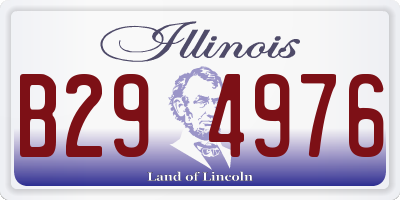 IL license plate B294976