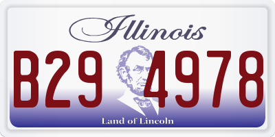 IL license plate B294978