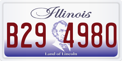 IL license plate B294980