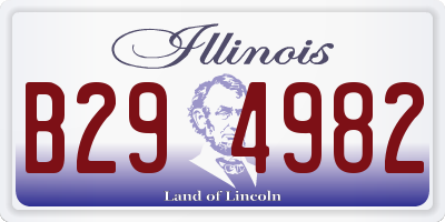 IL license plate B294982