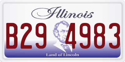 IL license plate B294983