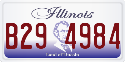 IL license plate B294984