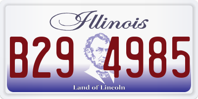 IL license plate B294985