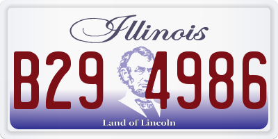 IL license plate B294986