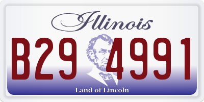 IL license plate B294991