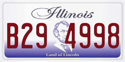IL license plate B294998