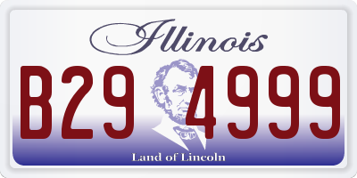IL license plate B294999