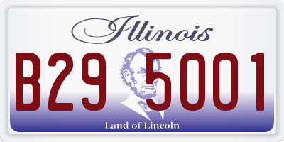 IL license plate B295001