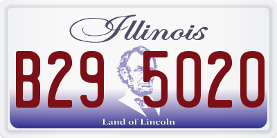 IL license plate B295020