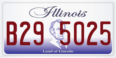 IL license plate B295025