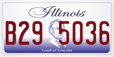 IL license plate B295036