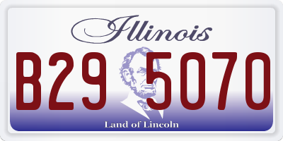 IL license plate B295070