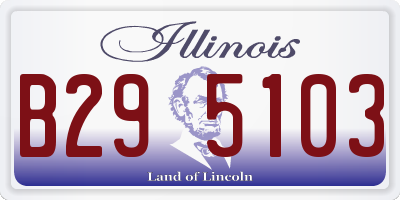 IL license plate B295103