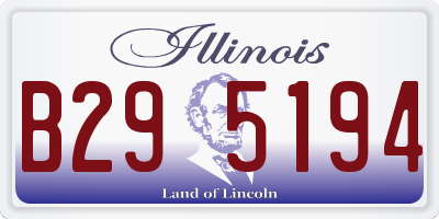 IL license plate B295194