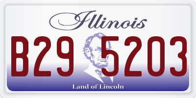 IL license plate B295203