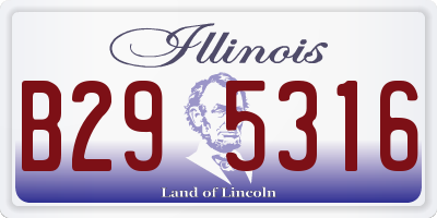 IL license plate B295316