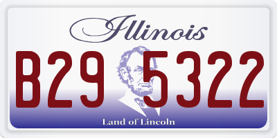 IL license plate B295322