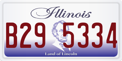 IL license plate B295334