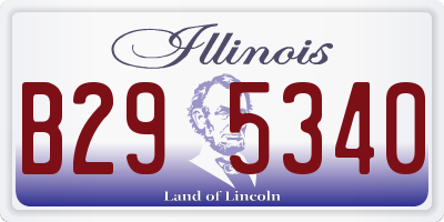 IL license plate B295340