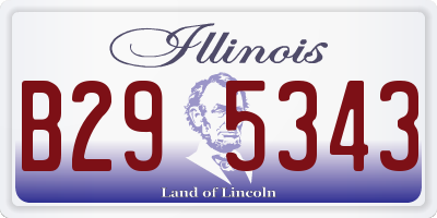 IL license plate B295343
