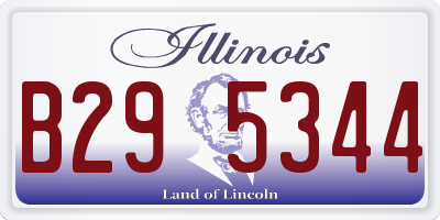 IL license plate B295344