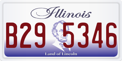 IL license plate B295346