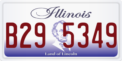 IL license plate B295349