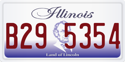 IL license plate B295354