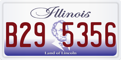 IL license plate B295356
