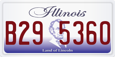 IL license plate B295360