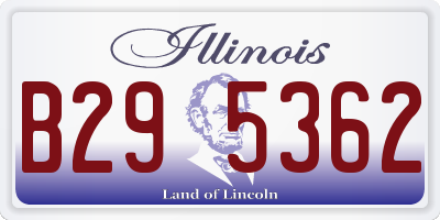 IL license plate B295362