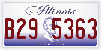 IL license plate B295363