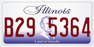 IL license plate B295364
