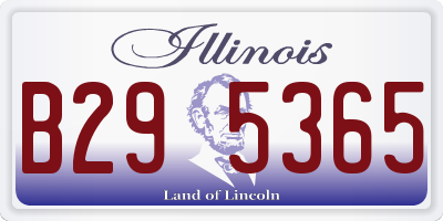 IL license plate B295365