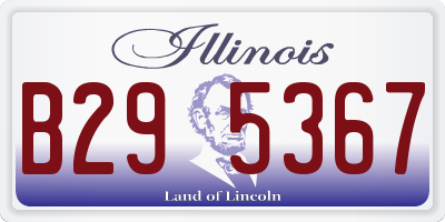 IL license plate B295367