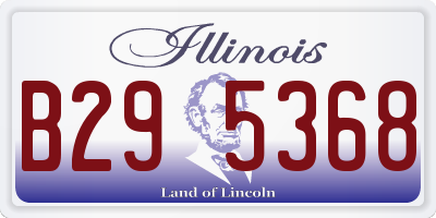 IL license plate B295368