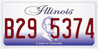 IL license plate B295374