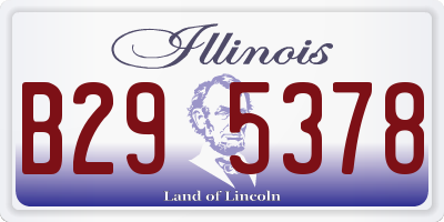 IL license plate B295378