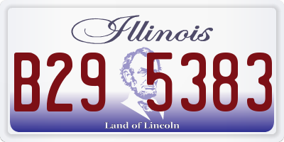 IL license plate B295383