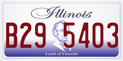 IL license plate B295403