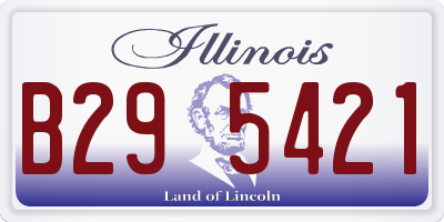 IL license plate B295421