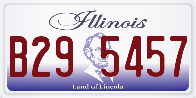 IL license plate B295457