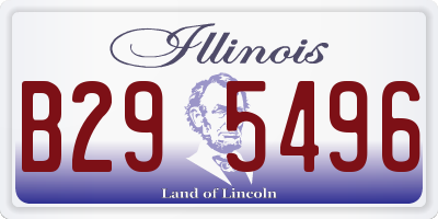 IL license plate B295496