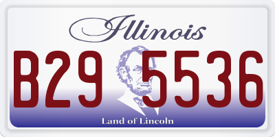 IL license plate B295536
