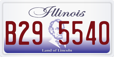 IL license plate B295540