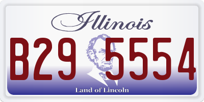 IL license plate B295554