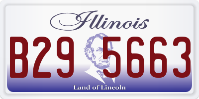 IL license plate B295663